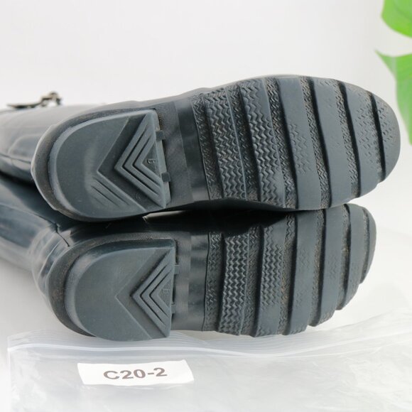 Hunter Womens Original Rain Boot Size 5 Tall Navy Blue Wellie Waterproof Pull On - Picture 9 of 12